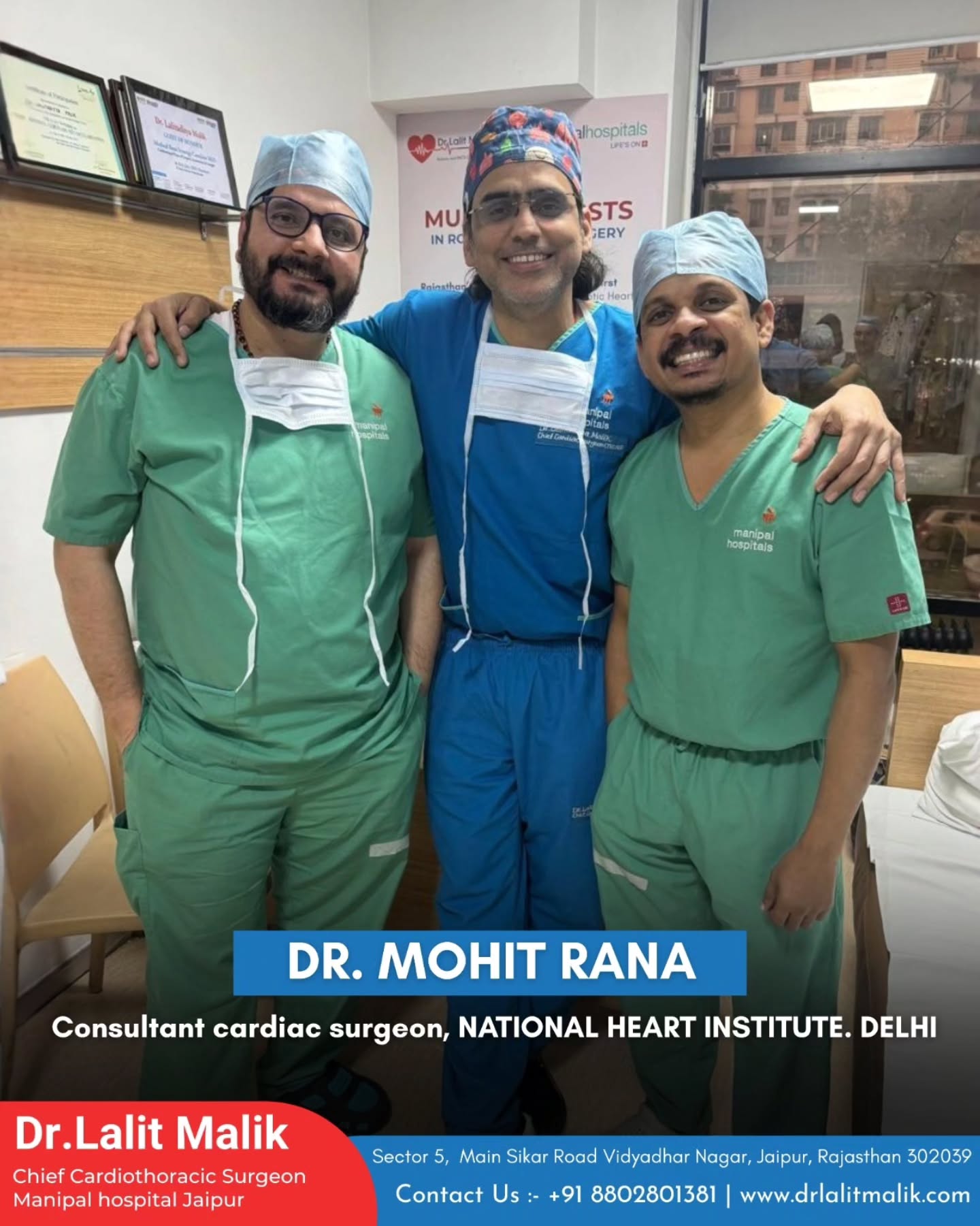 𝐀𝐝𝐯𝐚𝐧𝐜𝐢𝐧𝐠 𝐭𝐡𝐞 𝐅𝐮𝐭𝐮𝐫𝐞 𝐨𝐟 𝐑𝐨𝐛𝐨𝐭𝐢𝐜 𝐂𝐚𝐫𝐝𝐢𝐚𝐜 𝐂𝐚𝐫𝐞 with Global Collaboration
At the 𝐌𝐚𝐧𝐢𝐩𝐚𝐥 𝐑𝐨𝐛𝐨𝐭𝐢𝐜 𝐂𝐞𝐧𝐭𝐫𝐞 of Excellence, we believe that innovation thrives through shared expertise. We were honored to host a group of global surgeons who joined us to enhance their skills in 𝐌𝐢𝐧𝐢𝐦𝐚𝐥𝐥𝐲 𝐈𝐧𝐯𝐚𝐬𝐢𝐯𝐞 𝐂𝐚𝐫𝐝𝐢𝐚𝐜 𝐒𝐮𝐫𝐠𝐞𝐫𝐲 (𝐌𝐈𝐂𝐒) and learn 𝐀𝐝𝐯𝐚𝐧𝐜𝐞𝐝 𝐑𝐨𝐛𝐨𝐭𝐢𝐜 𝐂𝐚𝐫𝐝𝐢𝐚𝐜 𝐒𝐮𝐫𝐠𝐞𝐫𝐲..
Precision is at the heart of everything we do. By sharing advanced techniques, we ensure that patients worldwide benefit from the latest innovations in heart care.
I am honored to have worked alongside such distinguished colleagues:
𝐃𝐫. 𝐖𝐢𝐫𝐲𝐚 𝐀𝐲𝐮𝐠𝐫𝐚𝐡𝐚 & 𝐃𝐫. 𝐁𝐢𝐦𝐨 𝐊𝐮𝐬𝐮𝐦𝐨 𝐟𝐫𝐨𝐦 𝐌𝐢𝐭𝐫𝐚 𝐊𝐞𝐥𝐮𝐚𝐫𝐠𝐚 𝐇𝐨𝐬𝐩𝐢𝐭𝐚𝐥 𝐊𝐞𝐥𝐚𝐩𝐚 𝐆𝐚𝐝𝐢𝐧𝐠, 𝐈𝐧𝐝𝐨𝐧𝐞𝐬𝐢𝐚.
𝐃𝐫. 𝐌𝐨𝐡𝐢𝐭 𝐑𝐚𝐧𝐚, 𝐂𝐨𝐧𝐬𝐮𝐥𝐭𝐚𝐧𝐭 𝐂𝐚𝐫𝐝𝐢𝐚𝐜 𝐒𝐮𝐫𝐠𝐞𝐨𝐧 𝐟𝐫𝐨𝐦 𝐭𝐡𝐞 𝐍𝐚𝐭𝐢𝐨𝐧𝐚𝐥 𝐇𝐞𝐚𝐫𝐭 𝐈𝐧𝐬𝐭𝐢𝐭𝐮𝐭𝐞, 𝐃𝐞𝐥𝐡𝐢.
Together, we are transforming cardiac care, one precise procedure at a time.
𝐌𝐚𝐧𝐢𝐩𝐚𝐥 𝐇𝐨𝐬𝐩𝐢𝐭𝐚𝐥, 𝐉𝐚𝐢𝐩𝐮𝐫
🌐 www.drlalitmalik.com
#RoboticSurgery #CardiacSurgeon #MICS #MedicalInnovation #ManipalHospital