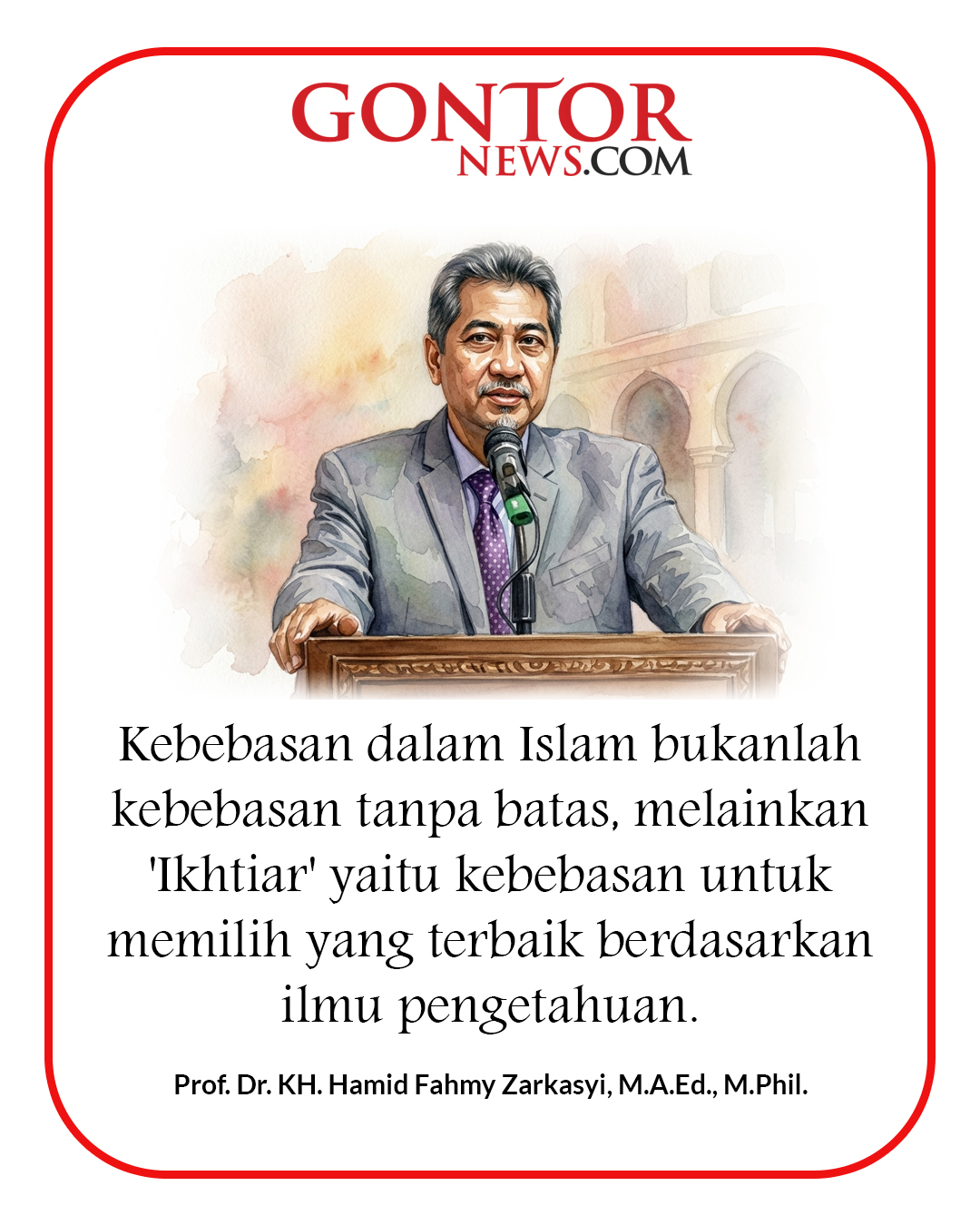 Kebebasan dalam Islam bukanlah kebebasan tanpa batas, melainkan Kebebasan dalam Islam bukanlah kebebasan tanpa batas, melainkan